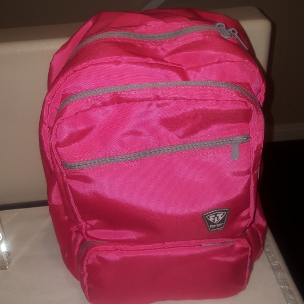 Fitmark neon pink transporter meal prep backpack